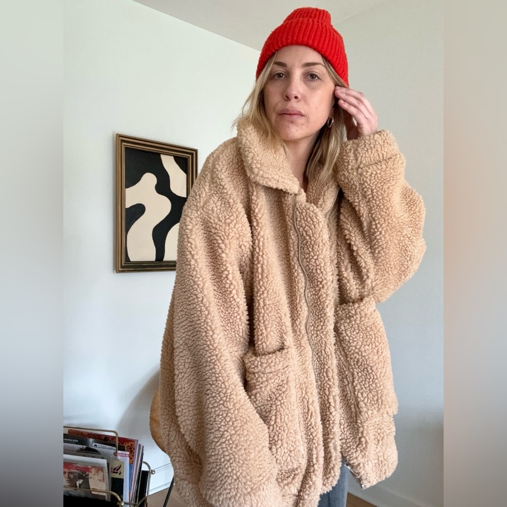 oversized teddy coat